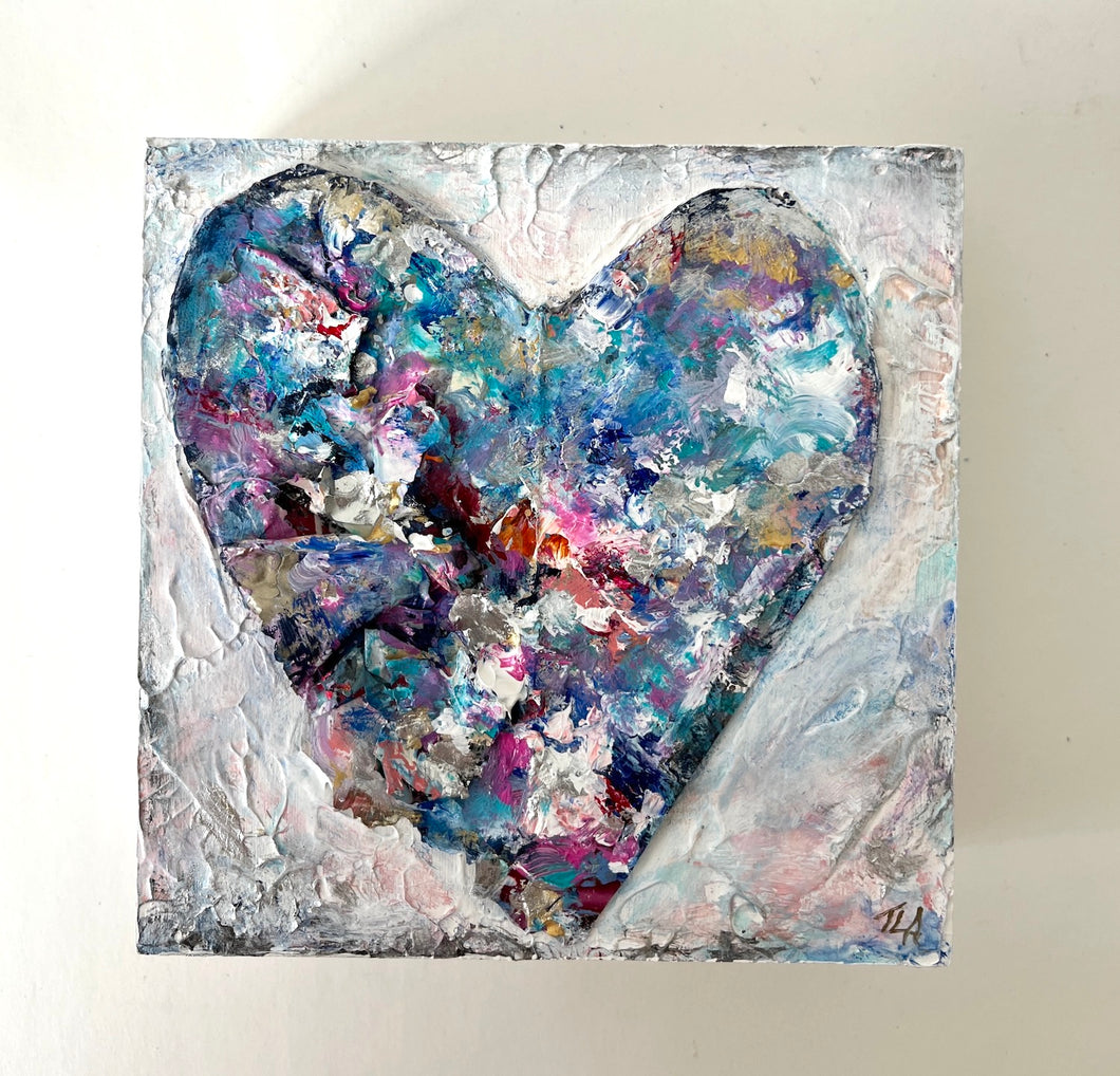 Textured Heart #11 - 5x5