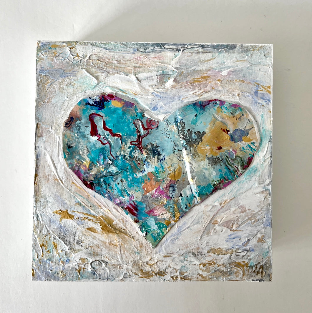 Textured Heart #14 - 5x5