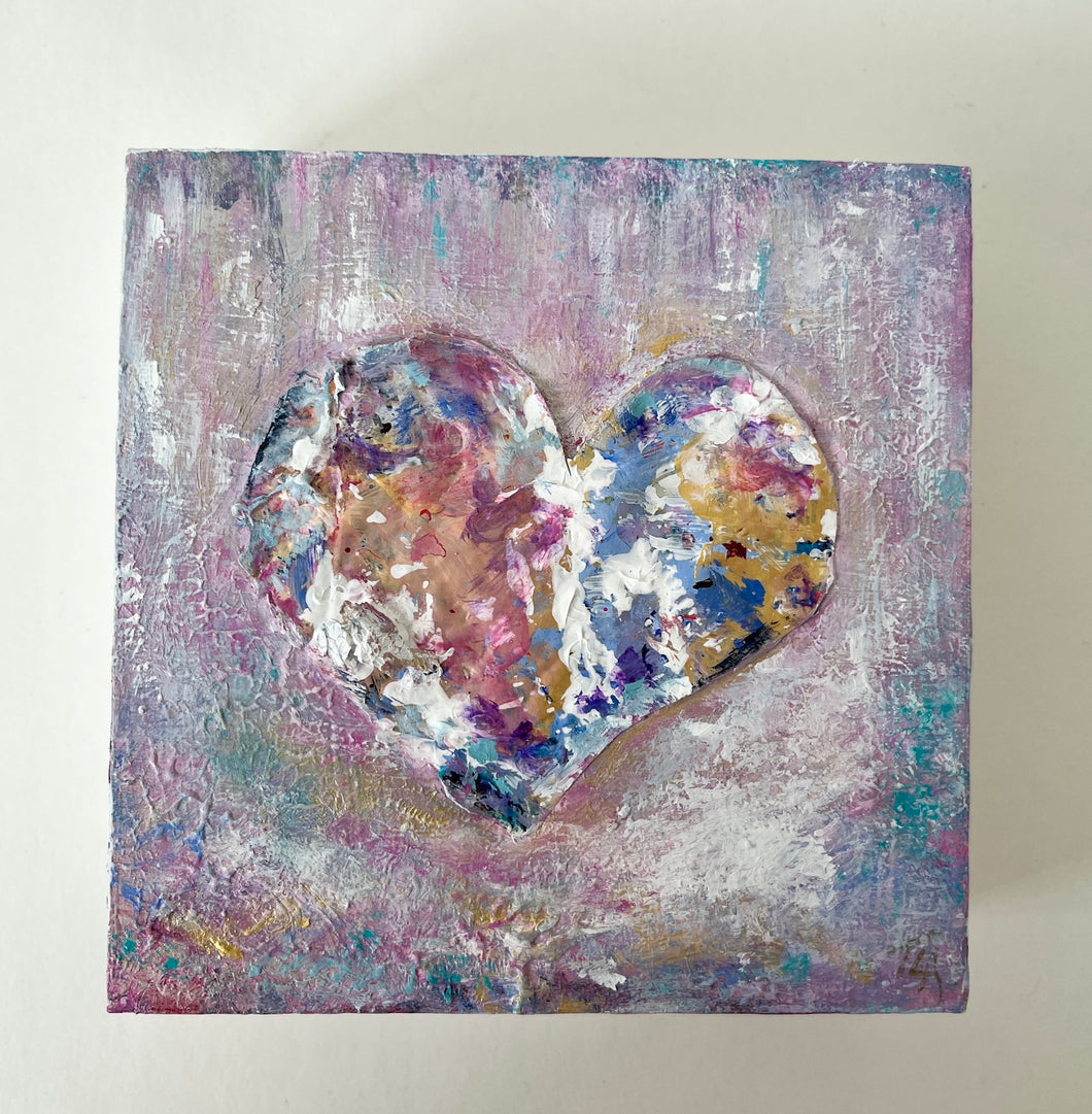 Textured Heart #16 - 5x5