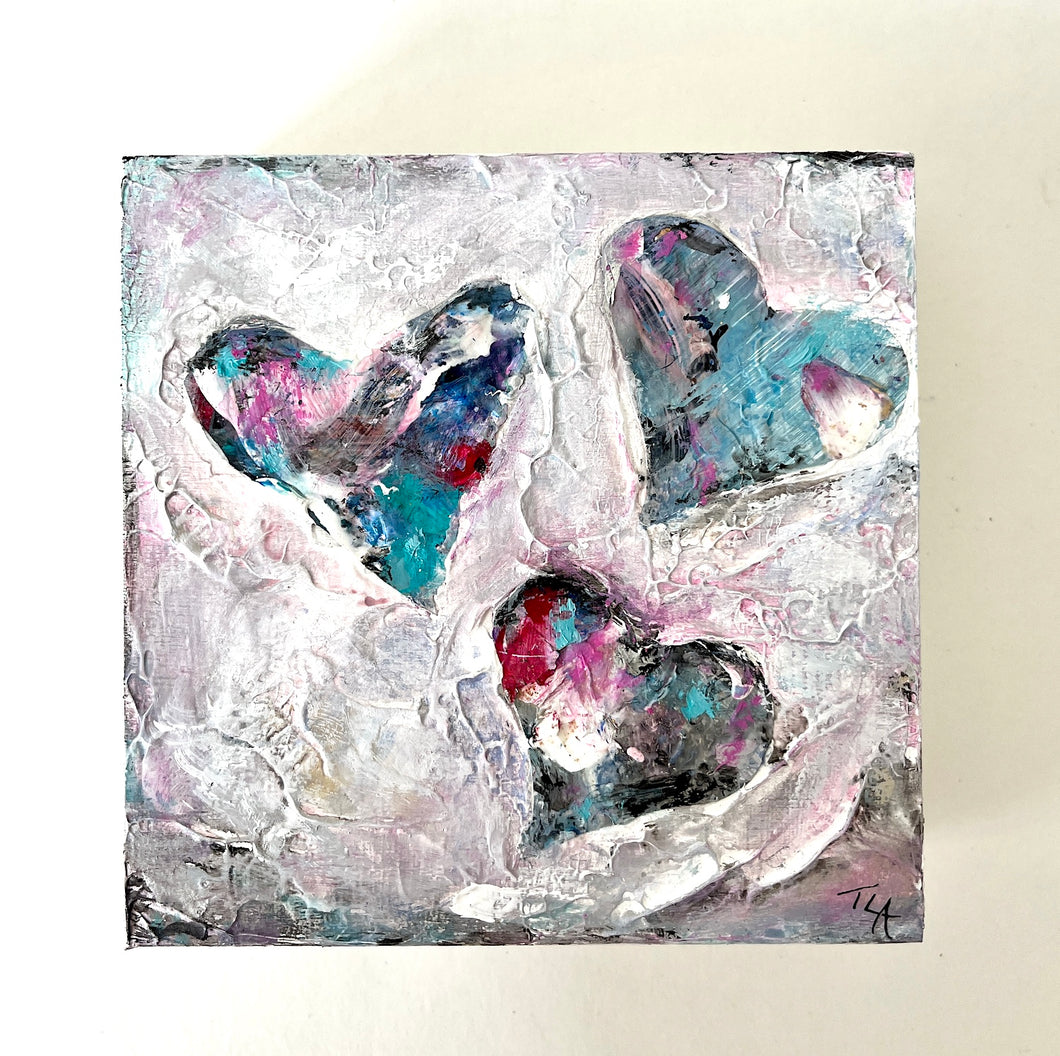 Textured Heart #8 - 5x5